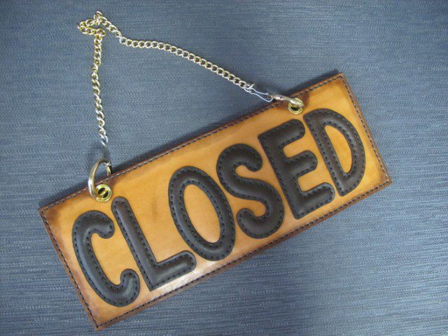 Handmade Leather OPEN/CLOSED Sign - Artisan Hideaway